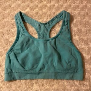 Racerback Blue Sports Bra